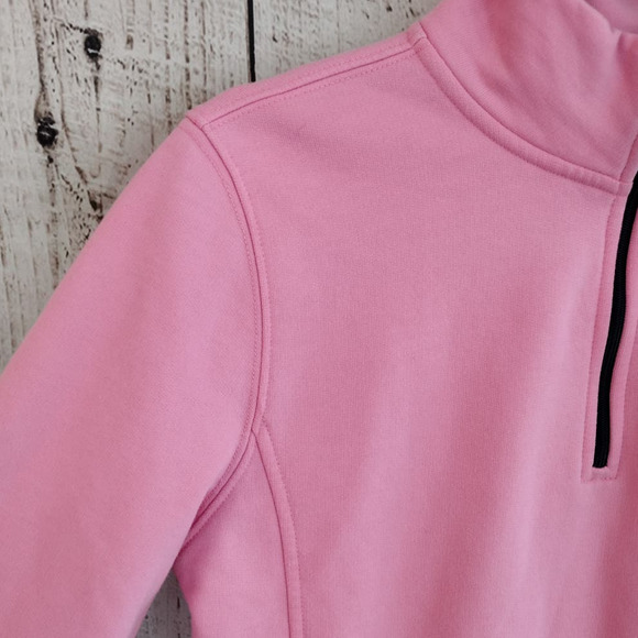Vineyard Vines | Pink Vintage Whale 1/4 Zip Long Sleeve Fleece Pull-Over - Picture 2 of 12